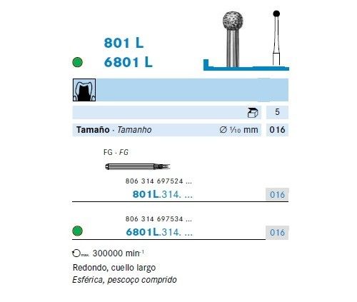 FRESAS KOMET F.G. 801L-016