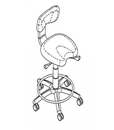 TABURETE CLINIC NEGRO DAUPHIN